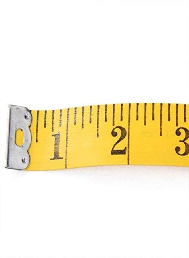 أيونيكس شريط قياس IONIX بالبوصة لقياس الجسم، للخياطة، والخياطة، وصناعة الملابس، 150 سم (عبوة صفراء من قطعة واحدة) - Image 4